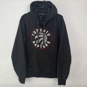 Toronto Raptors Bulletin Hoodie Mens Size M Medium Black Hooded Sweatshirt Logo